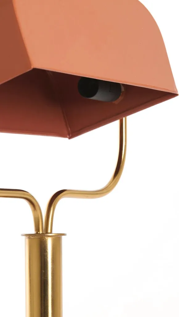 Lampe en Métal Orange Ayer : Solution Idéale pour Bureau Sombre E27 - 4
