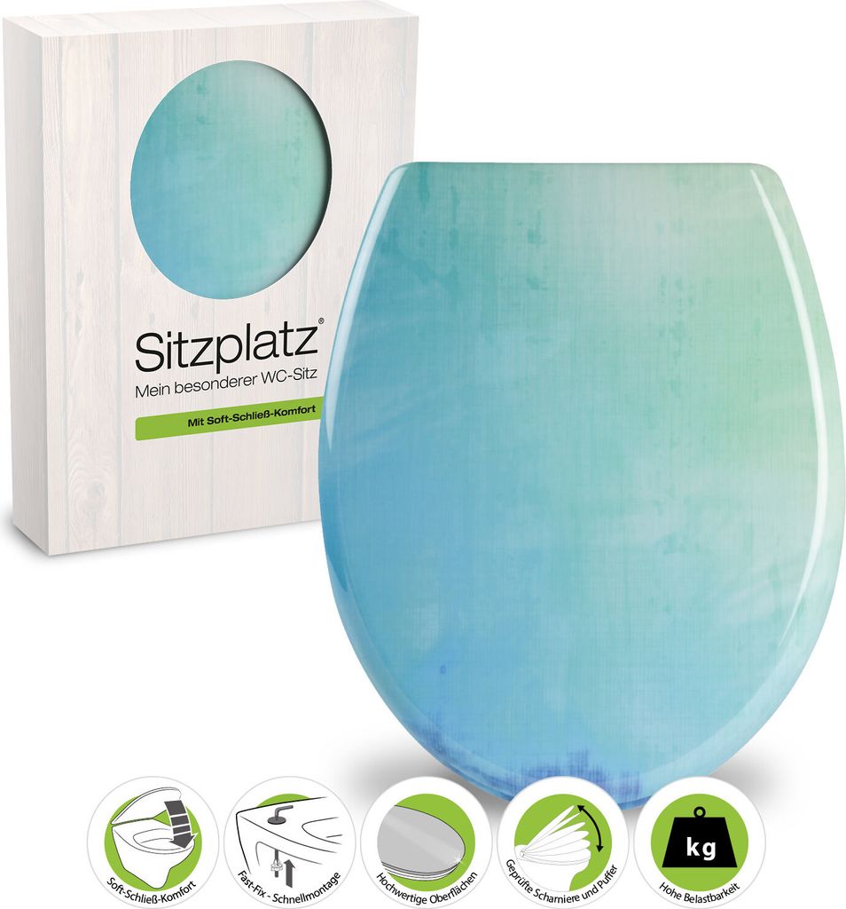 SITZPLATZ® WC-Sitz mit Absenkautomatik, buntes Nachbildung Produktbild 