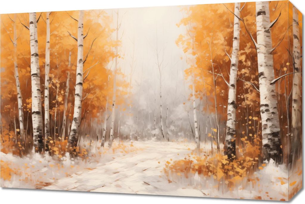 Bild 60x40cm Herbstliche Birken