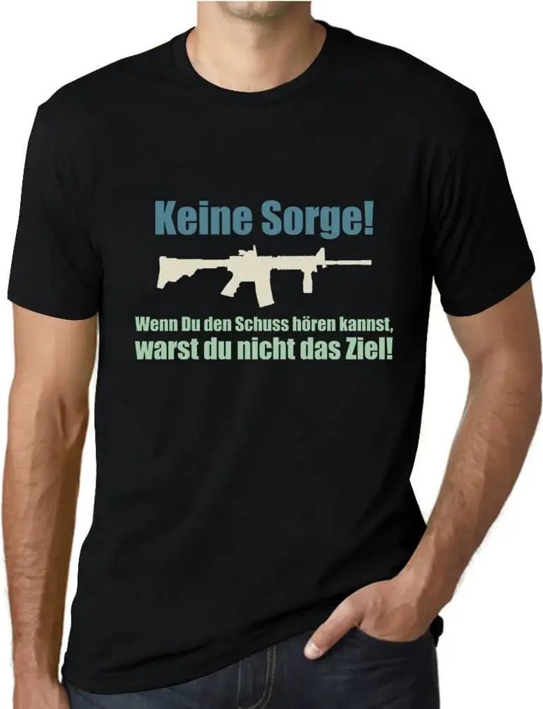 Herren Grafik T-Shirt Keine Sorge Sniper Lustig Zocker Gamer Retro 90's Soldat Geschenk 90. Geburtstag Jahrestag 90 Jahre Jubiläum 90 Jährige Mann