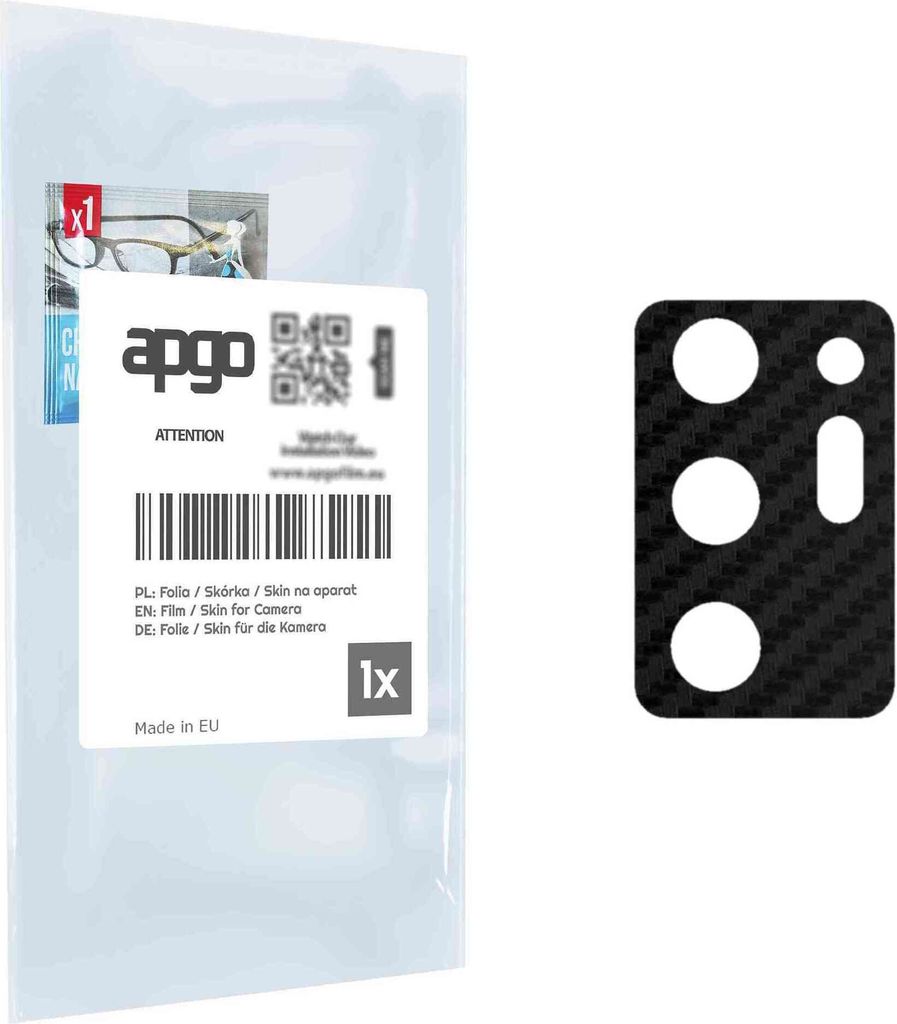 apgo Objektivschutz-Folie, Kameraschutz kompatibel mit Samsung Galaxy Note 20 Ultra, Carbon-Imitation, Rückseite Schutzfolie für Kamera-Insel, Hi...