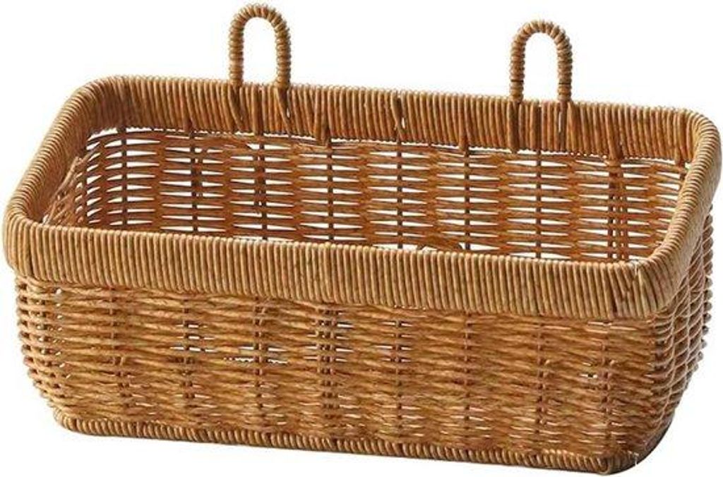 Geweven Wandregal für die Küche - Obsthalter - Küchenorganizer - Wandregalsystem für Gemüse wie Knoblauch und Ingwer - 28 x 13 x 13 cm