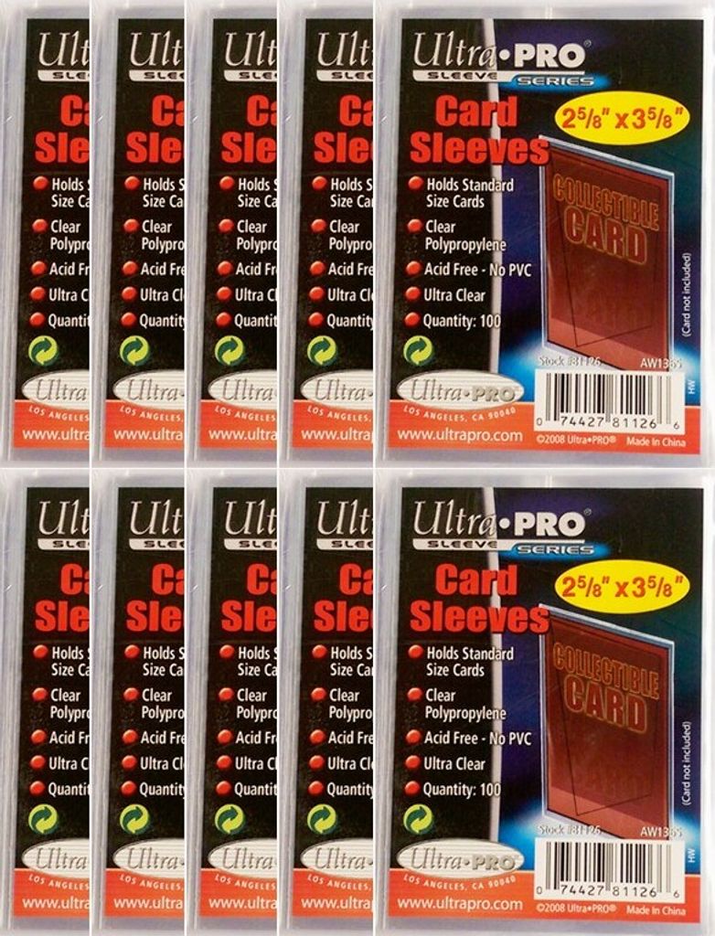 Ultra Pro - 1000 Soft Sleeves Hüllen für Sammelkarten Produktbild 