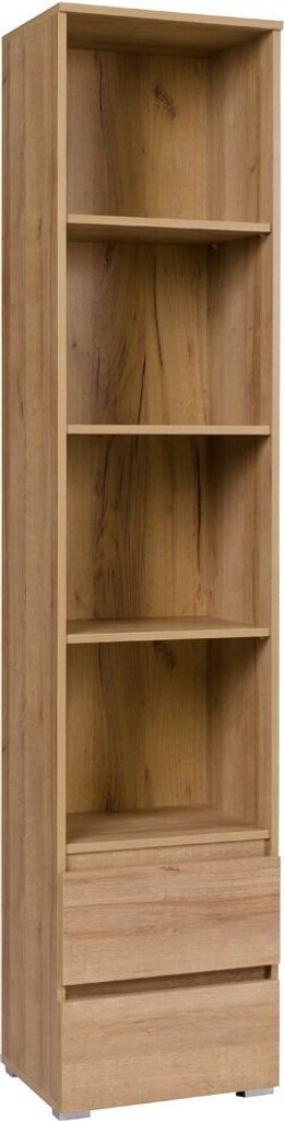 Furniture24 Regal Cosmo Co1 Standregal Bücherregal Mit 2 Schubladen Und 3 Einlegeboden Riviera Eiche
