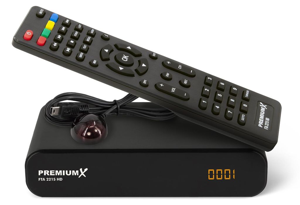 PremiumX HD 221S FTA Digital SAT Receiver DVB-S2 HDMI SCART Produktbild 