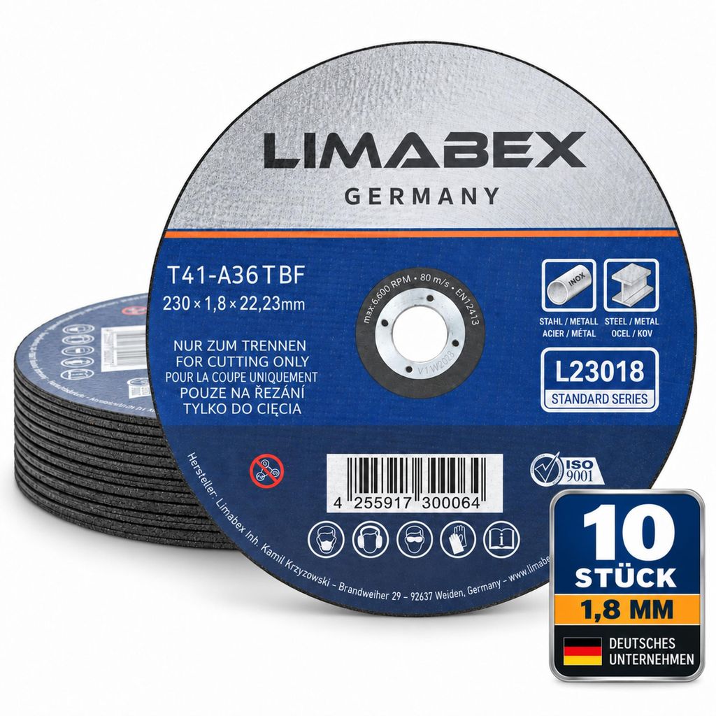 Trennscheiben 230 x 1.8 mm Metall Stahl Edelstahl INOX Produktbild 