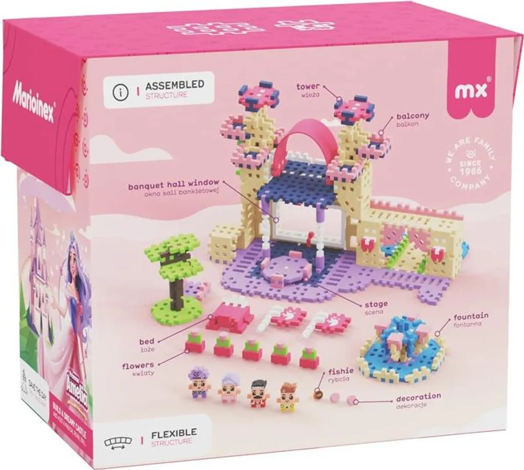 Jeu de construction Mini Waffle Princesse 280 pièces - Blocs souples - 5