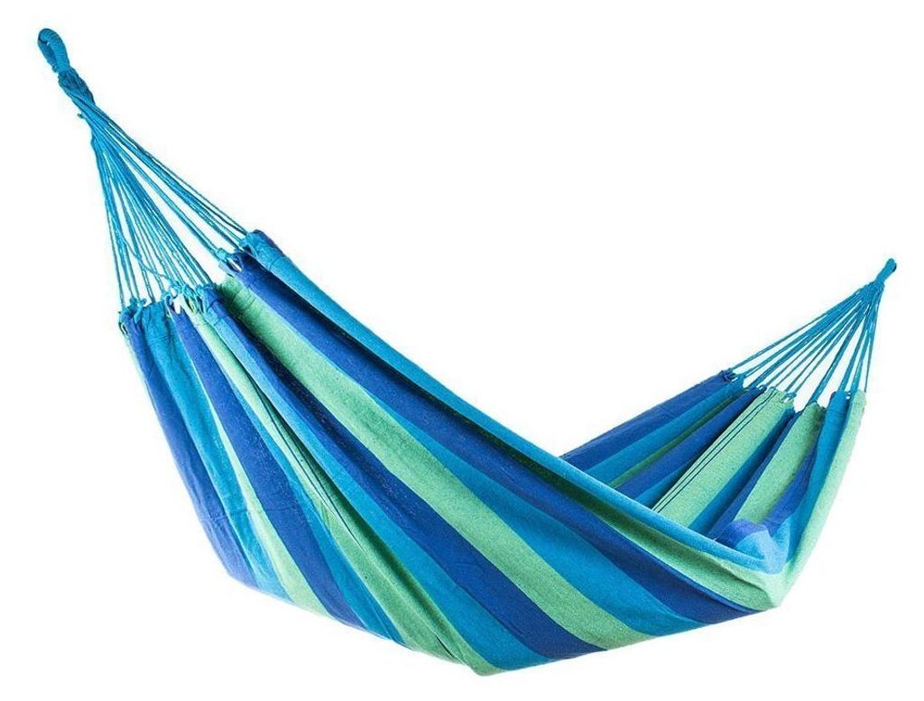 Verk Hamaka hojdacia sieť 200 x 150 cm hrubé modré pruhy Obrázok produktu 