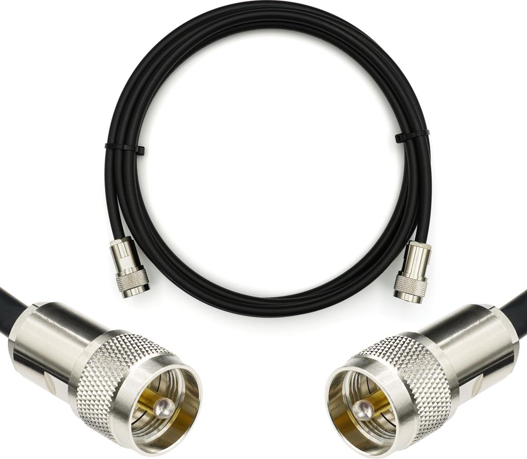 7m PL259 UHF Koaxialkabel — Wetterfestes 5D-FB Verlustarmes Ø7.5mm Verlängerungskabel mit PL-259 Stecker — PL Antennenkabel für CB Funk HAM ...