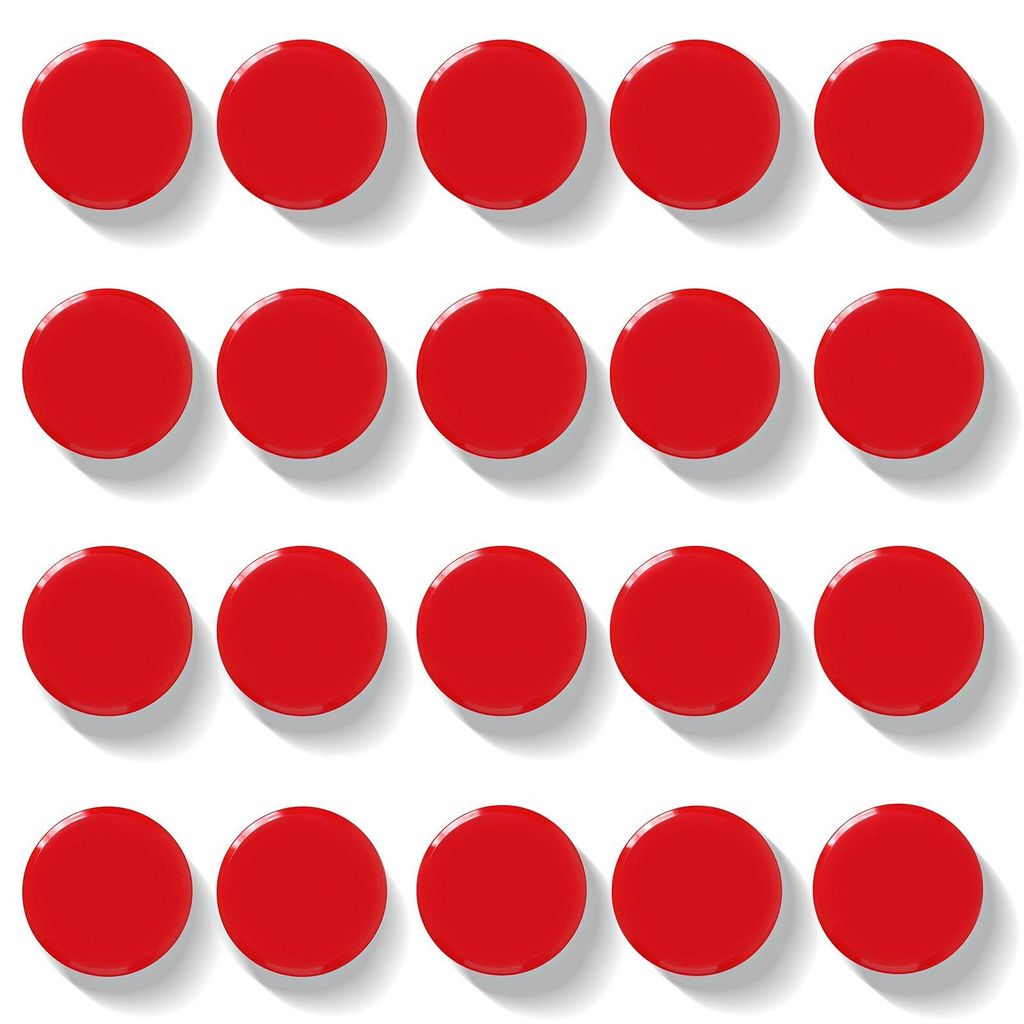 20 Magnete für Magnettafeln – kleine, aber starke Magnete | Runde Kühlschrankmagnete | Minimagnete | Magnete mit starker Haftung für Whiteboar...