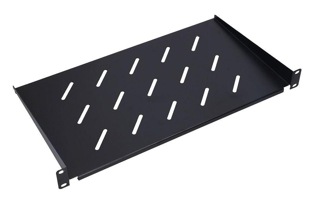Półka Extralink 1U 350mm czarna 19" do szaf wiszących Szafy Zdjęcie produktu 