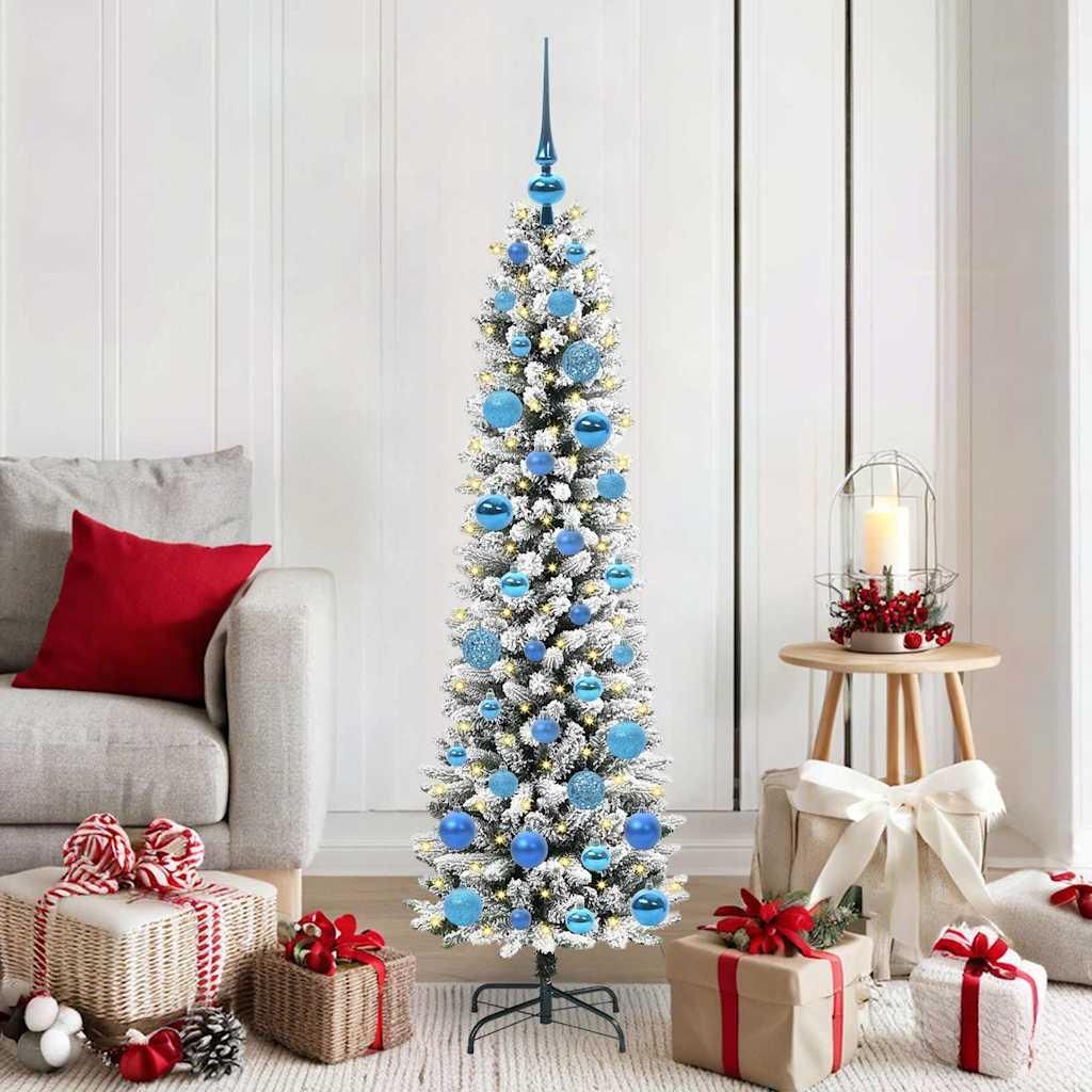 "Schlussverkauf" Künstlicher Weihnachtsbaum(1 pc) - Kunstbaum/Tannenbaum - mit 150 LEDs mit Ständer Weiß 150 cm C7553