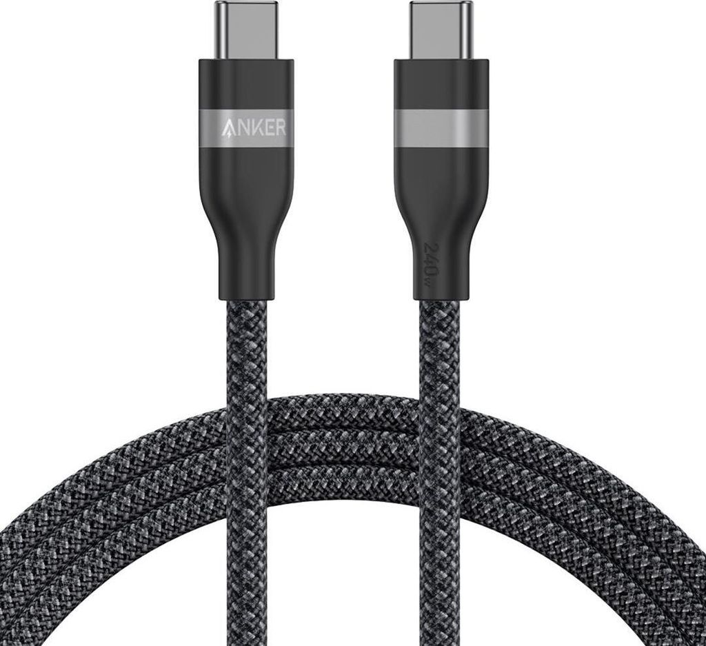 Cavo dati, Aker, USB-C - USB-C, 240W, 1,8 m, nero Immagine del prodotto 