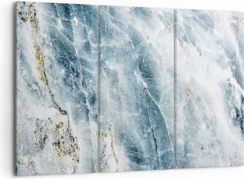 Bild auf Leinwand - Leinwandbild - 3 Teile - Nachahmung Stein Marmor - 105x70cm - Wand Bild - Wanddeko - Wandbilder - Leinwanddruck - Bilder - Wan...