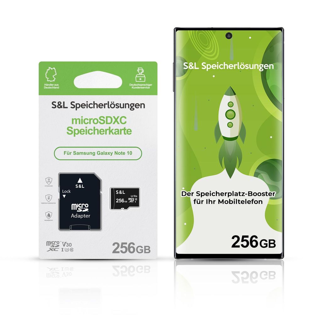 microSD Speicherkarte S&L für Samsung Galaxy Note 10 - Speicherkapazität: 256 GB