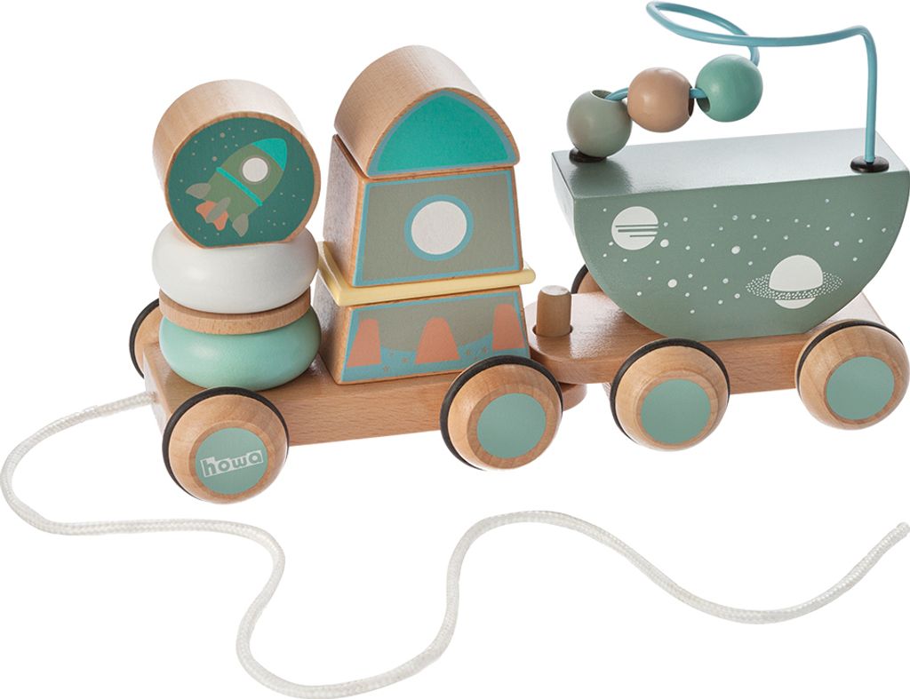 howa Nachziehspielzeug 'space' aus Holz 6023