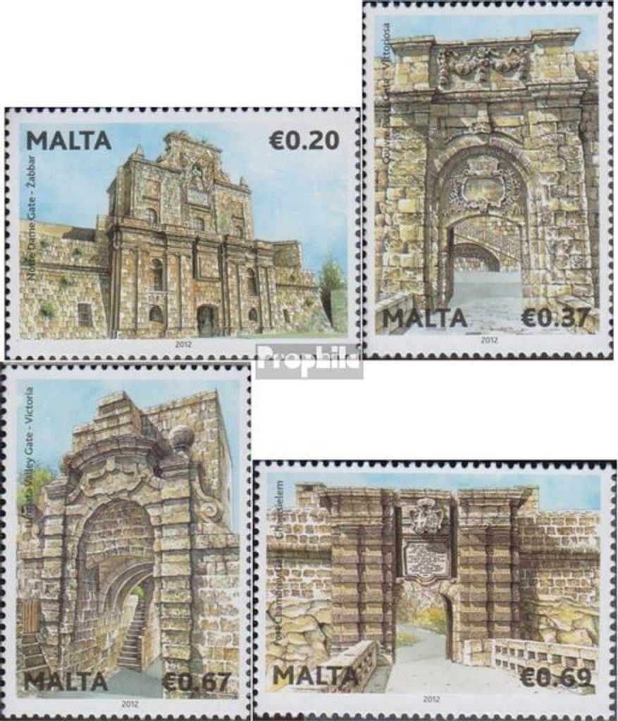 Briefmarken Malta 2012 Mi 1804-1807 (kompl.Ausg.) postfrisch Historische Torbauten