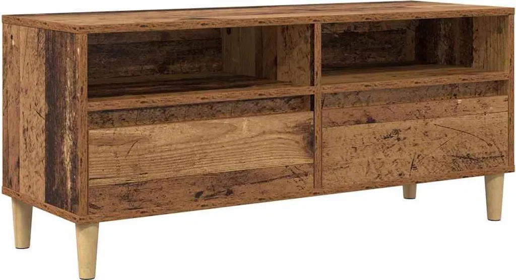 Mobile Porta TV Industrial vidaXL Legno Recuperato 100cm - Design Unico