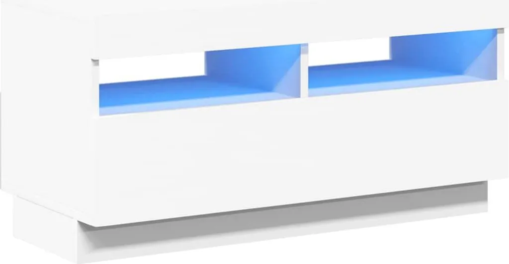 Mobile Porta TV con Luci LED Bianco | Design Contemporaneo 80x35x40