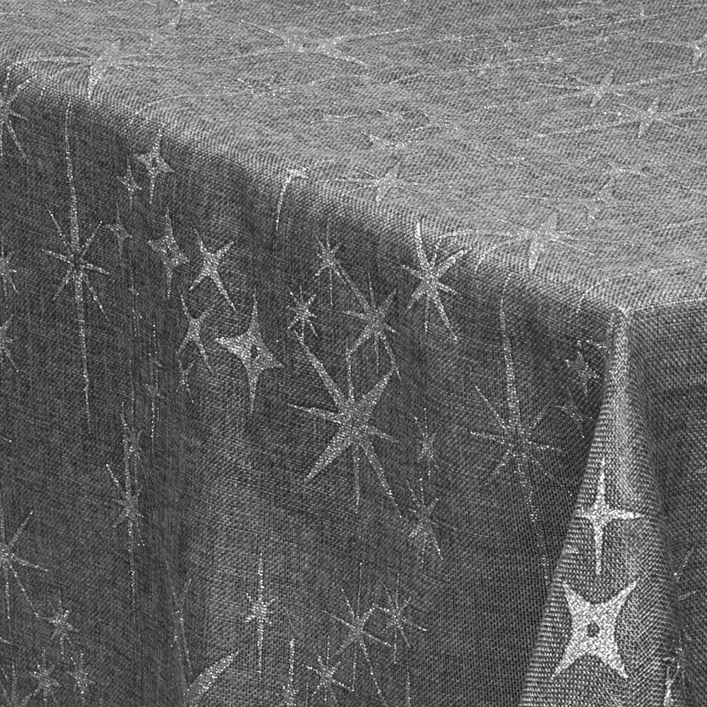 Weihnachtliche Tischdecke mit sternförmigem Leineneffekt Produktbild 