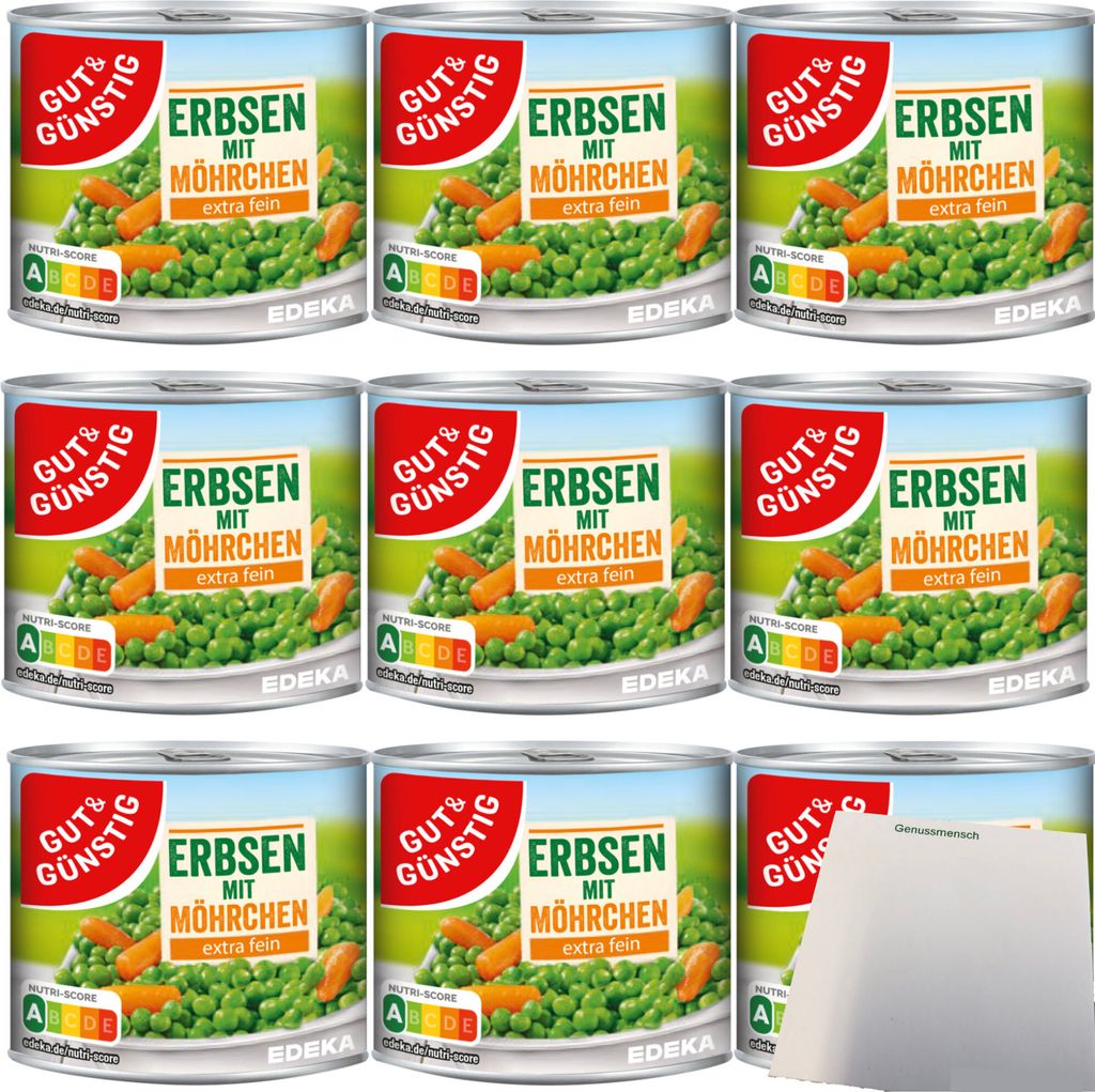 Gut & Günstig Junge Erbsen mit Möhrchen extra fein 3er Pack Produktbild 