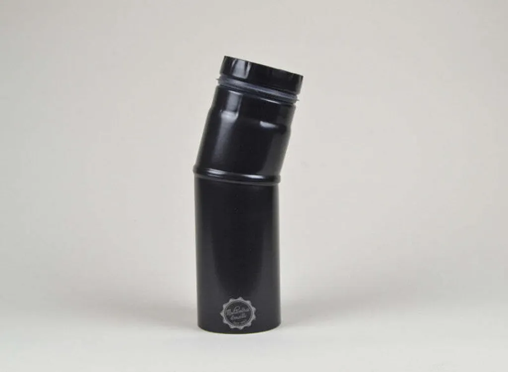 Curva 15 Gradi DN 100 per Stufa a Pellet: Eleganza Nera e Sicurezza