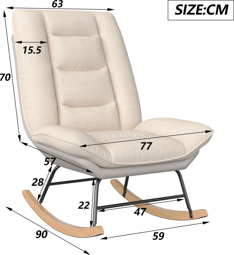 Fortuna Lai Schaukelstuhl Relaxsessel Produktbild 3