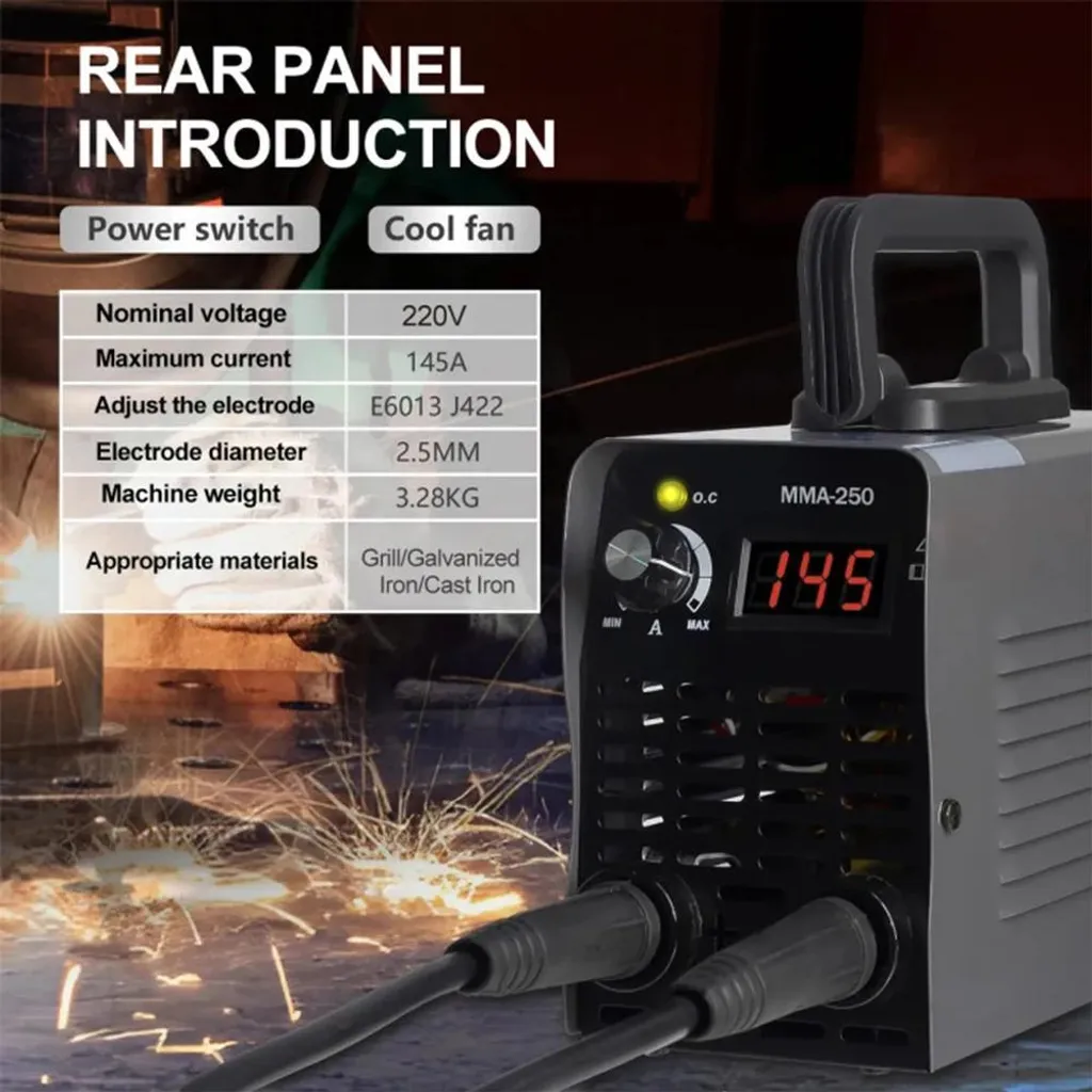 Soudeuse MMA-250 compacte et automatique de qualité industrielle Bleu