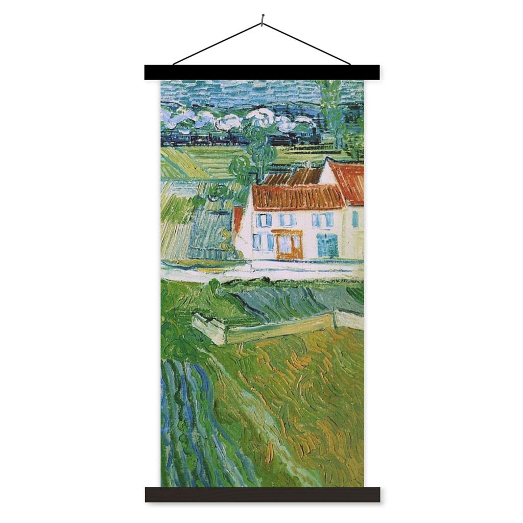 MuchoWow® Textilposter Landschaft mit Kutsche und Zug - Produktbild 