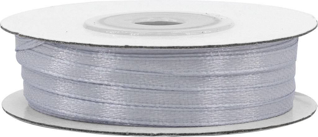 Satinband 3mm x 50m Rolle Silber / Grau Produktbild 