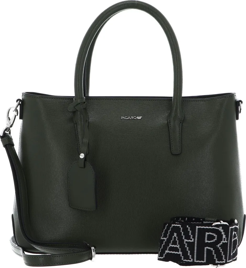Sac à main PICARD Superstar en cuir Pesto vert foncé style élégant