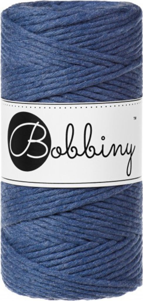 Bobbiny Macrame Cord 3 mm 100 m Jeans Schnur