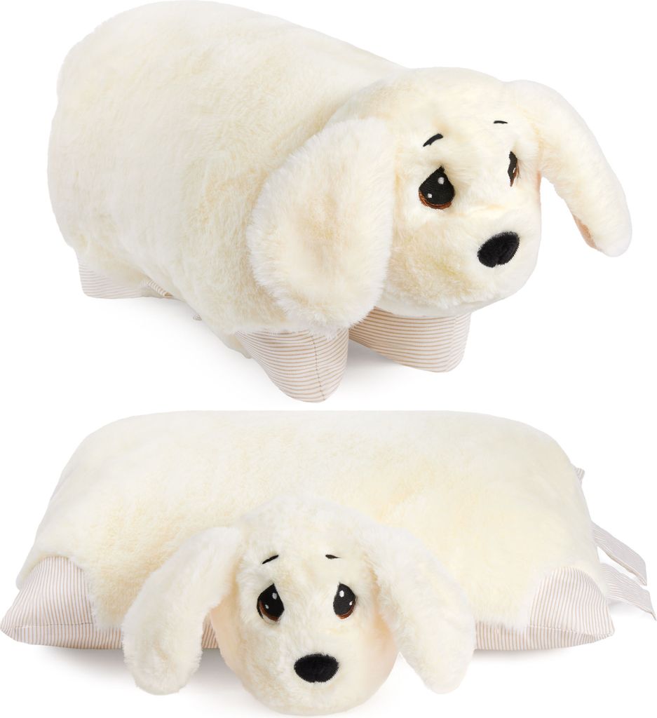 BRUBAKER Coussin doudou chien - 2 en 1 peluche et coussin Image du produit 