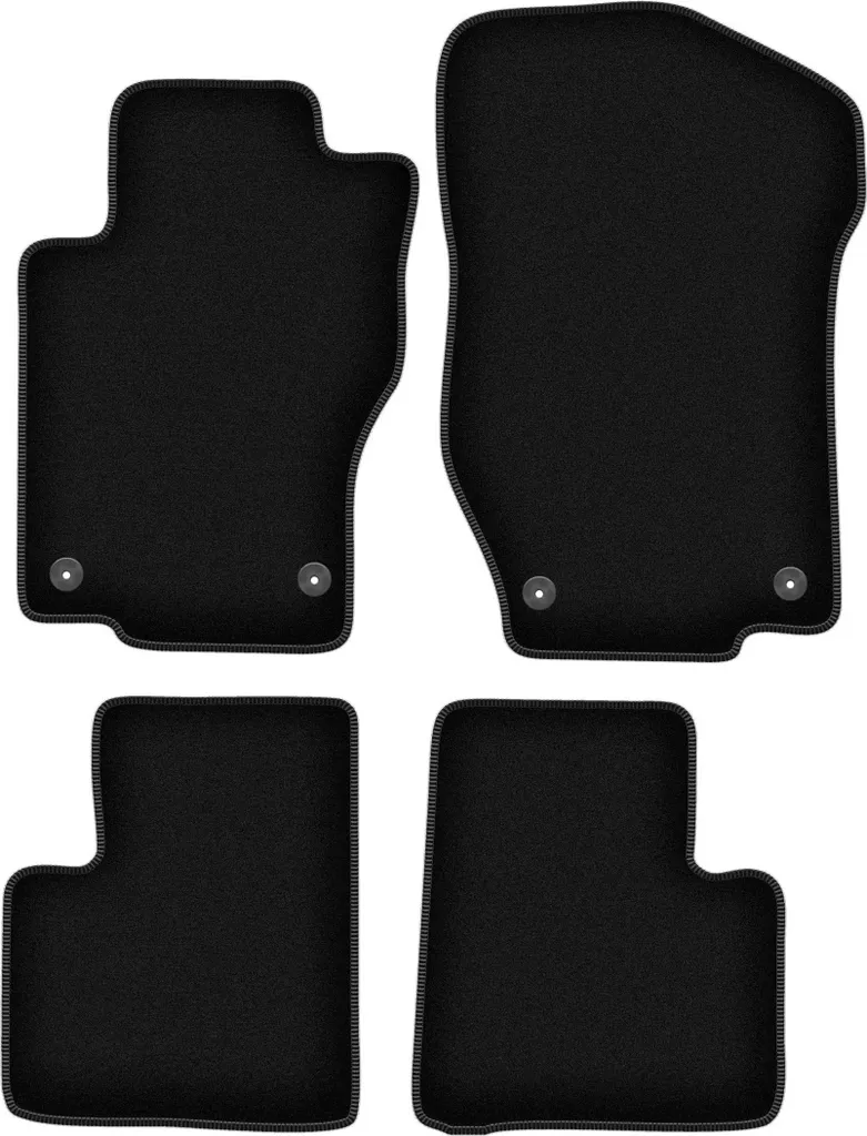Tappeti Interni Mercedes ML W164 in Morbido Velluto Nero - 4 Pezzi