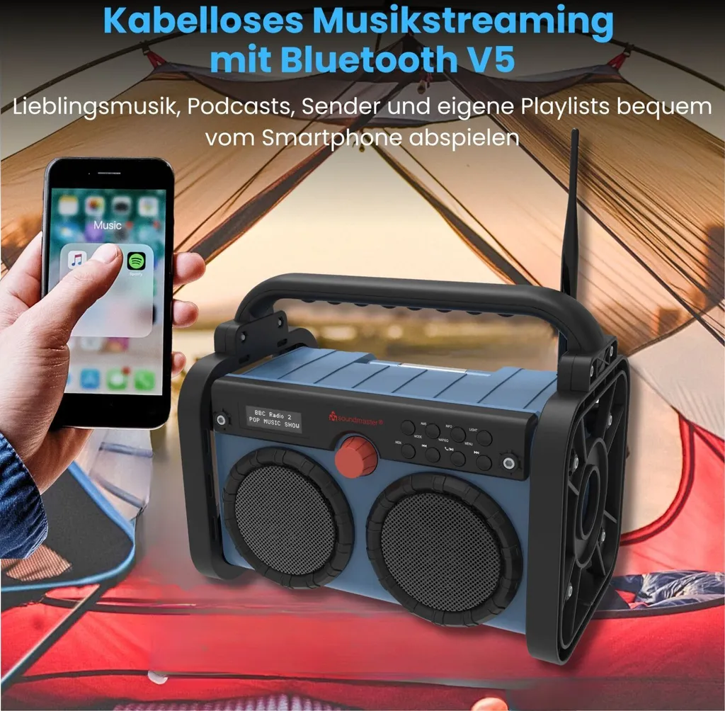 Radio Stéréo DAB+/FM Bluetooth DAB85BL - Son Haute Qualité et Lampe LED - 8