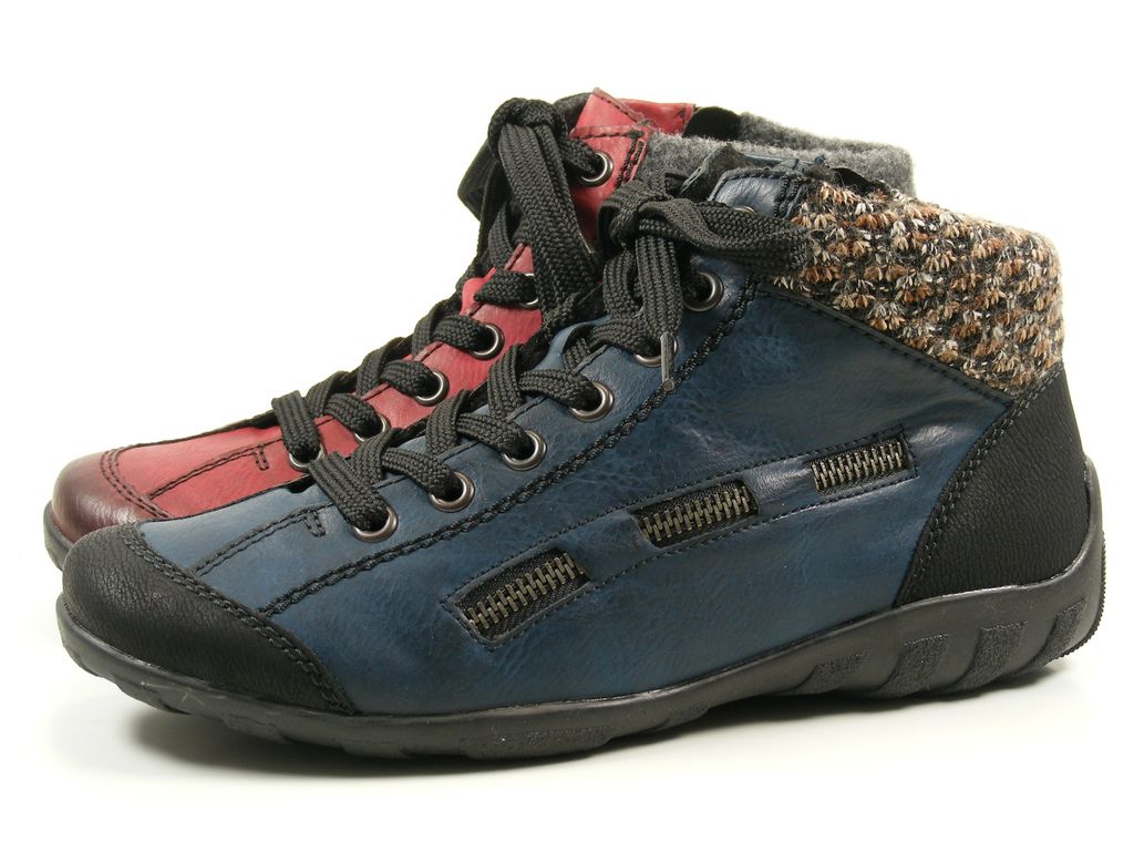 Rieker L6543 Schuhe Damen Stiefeletten Sneaker Boots Warmfutter, Größe:37 EU, Farbe:Rot