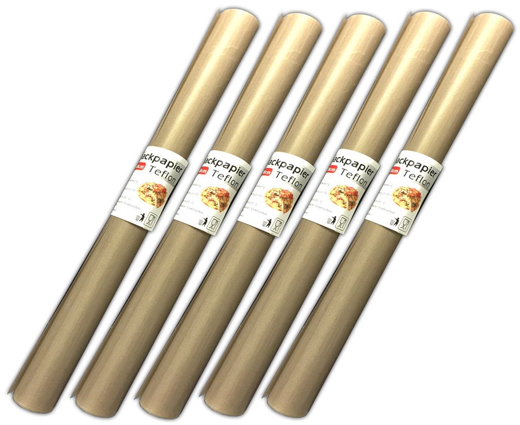 5x Dauerbackfolie zuschneidbar Backpapier 33x40cm Backfolie Produktbild 