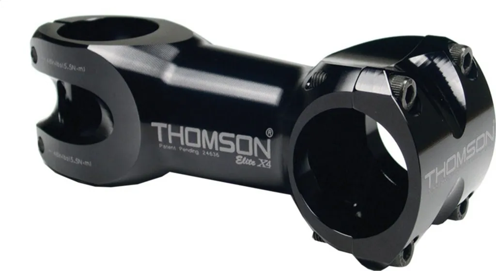 Thomson Elite X4 Potence Ultra-Rigide 0° 80mm en Aluminium Noir 31,8mm