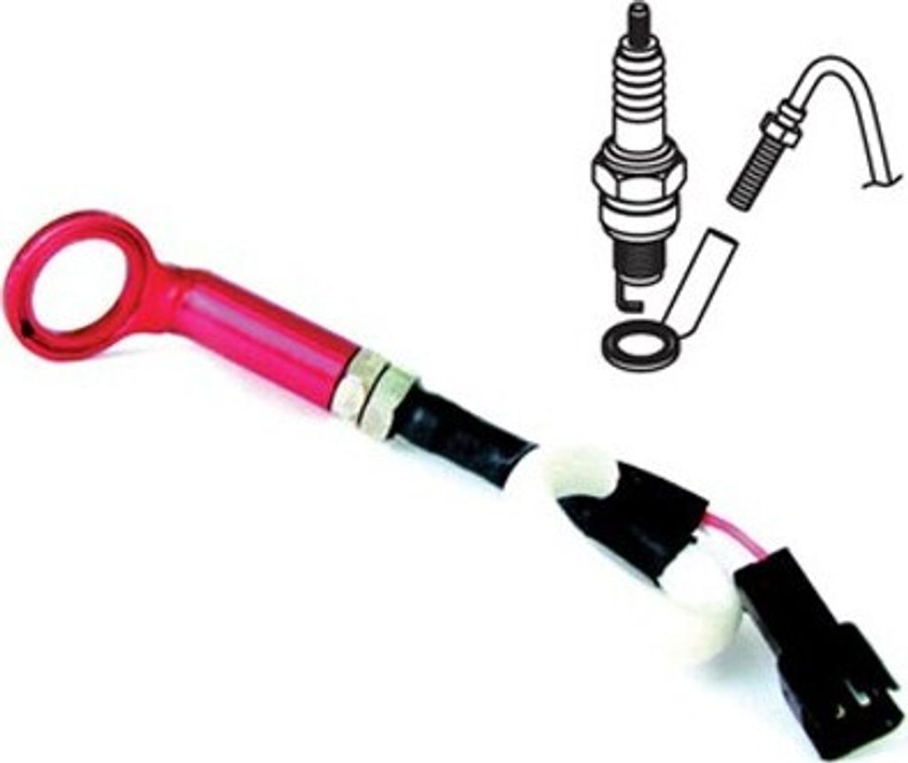 Koso Temperaturfühler für 10mm Zündkerze (150 Grad C, schwarzer Stecker)