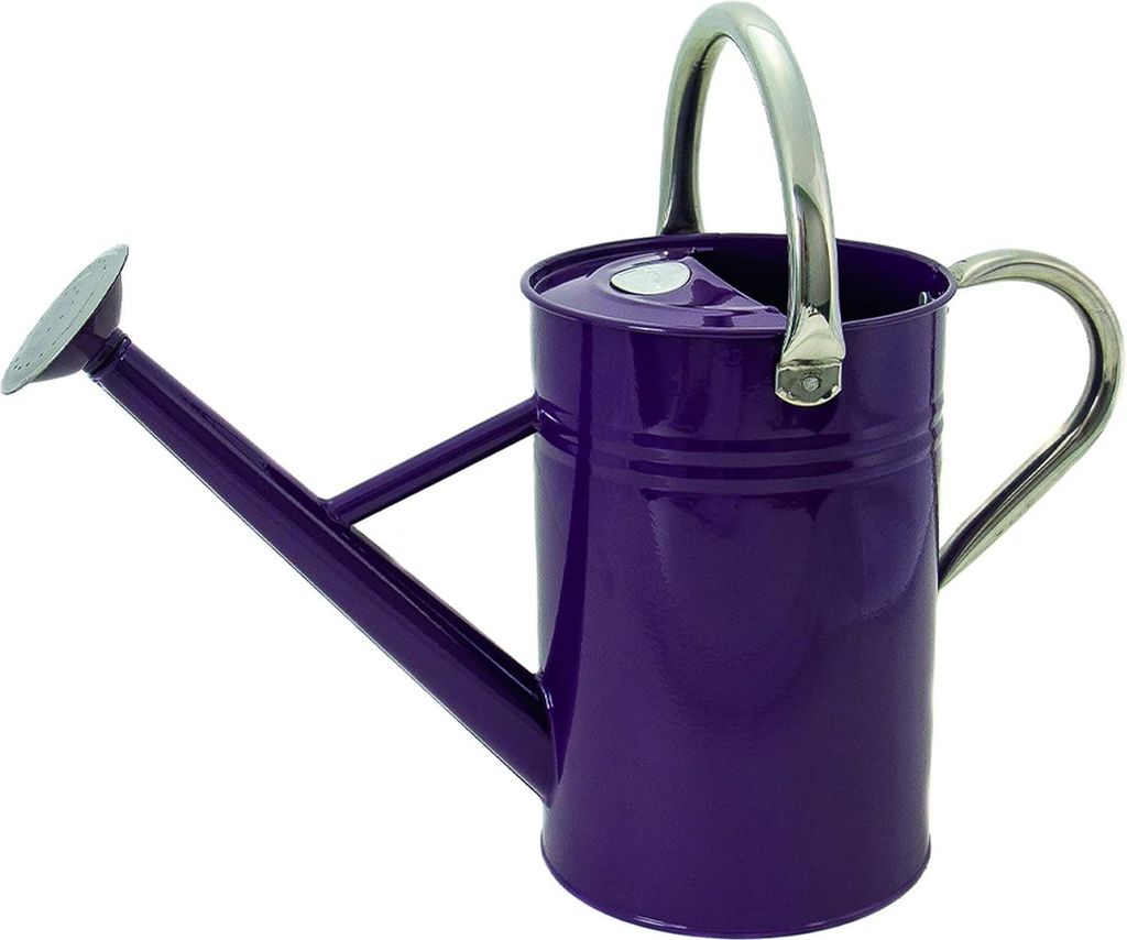 45 Liter Vintage Gießkanne - Violett - Verzinkte Stahlkanne für tägliches Gießen - Englischer Stil mit Handgriffen - Gartenbewässerung