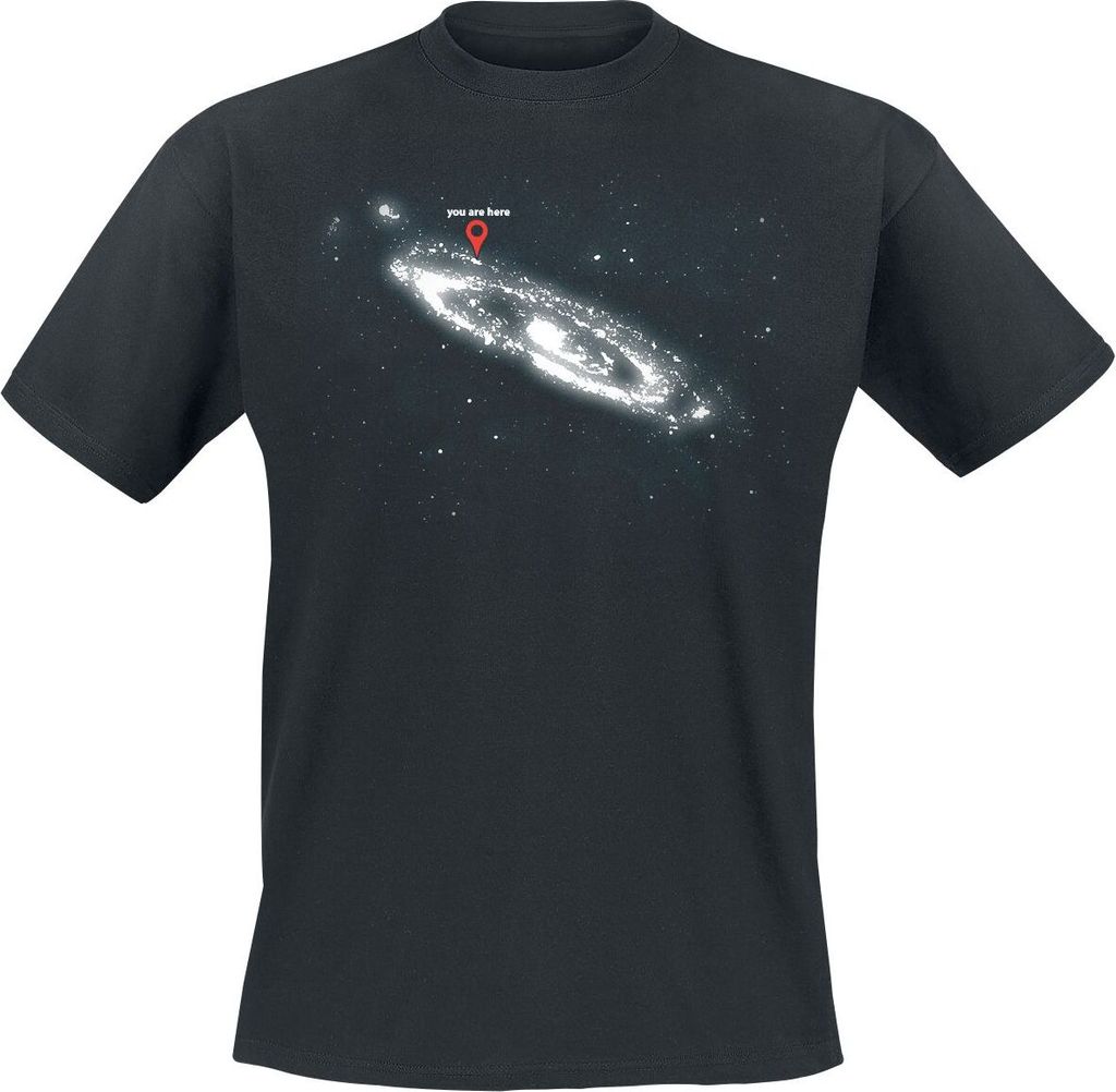 Funshirt T-Shirt Herren You Are Here schwarz Funartikel, Sprüche 100% Baumwolle M