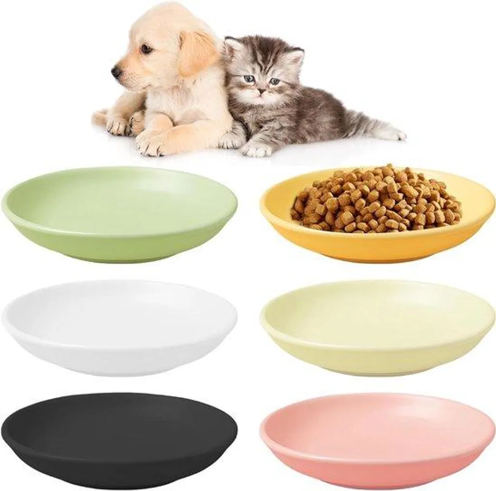 Gamelles Chat en Céramique Anti-Acné - Lot de 6 Bols 15cm Faciles à Laver