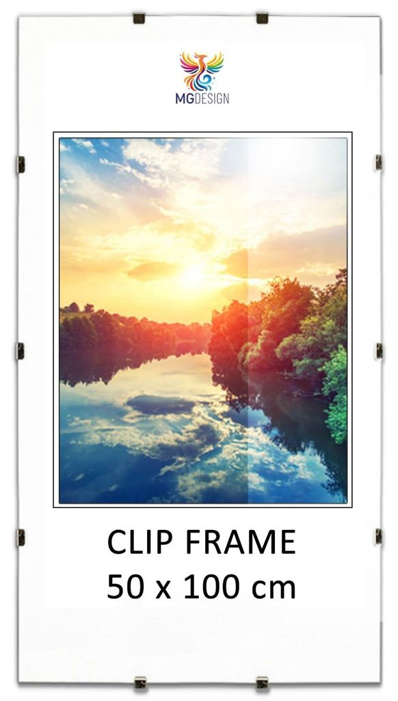 MG Design Cliprahmen 50 x 100 cm - rahmenloser Bilderrahmen Produktbild 
