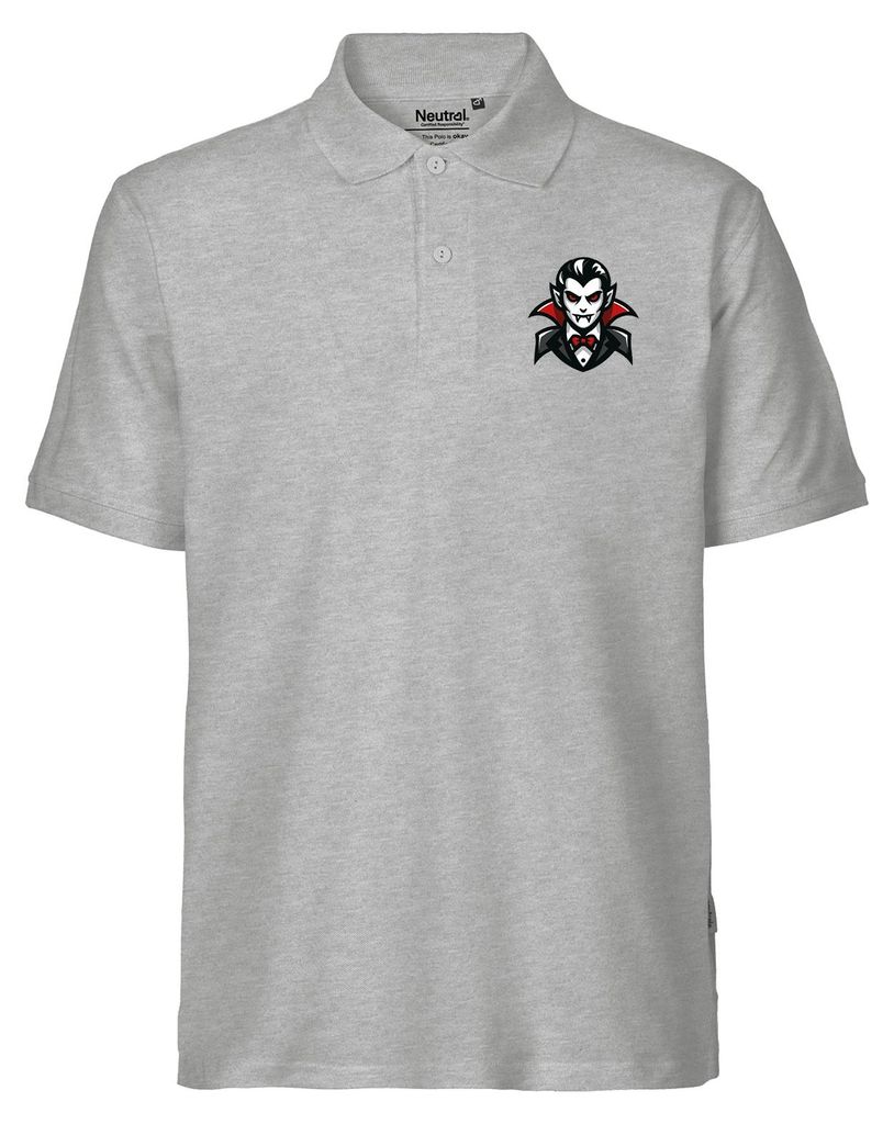 Huuraa Herren Polo Shirt Vampir Fabelwesen S Sport Grey Baumwolle Fairtrade Poloshirt Geschenkidee
