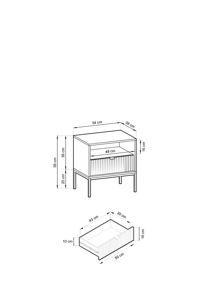 Comodino MISHEEL Blu-Verde Oro | Design Moderno per Camera da Letto - 5