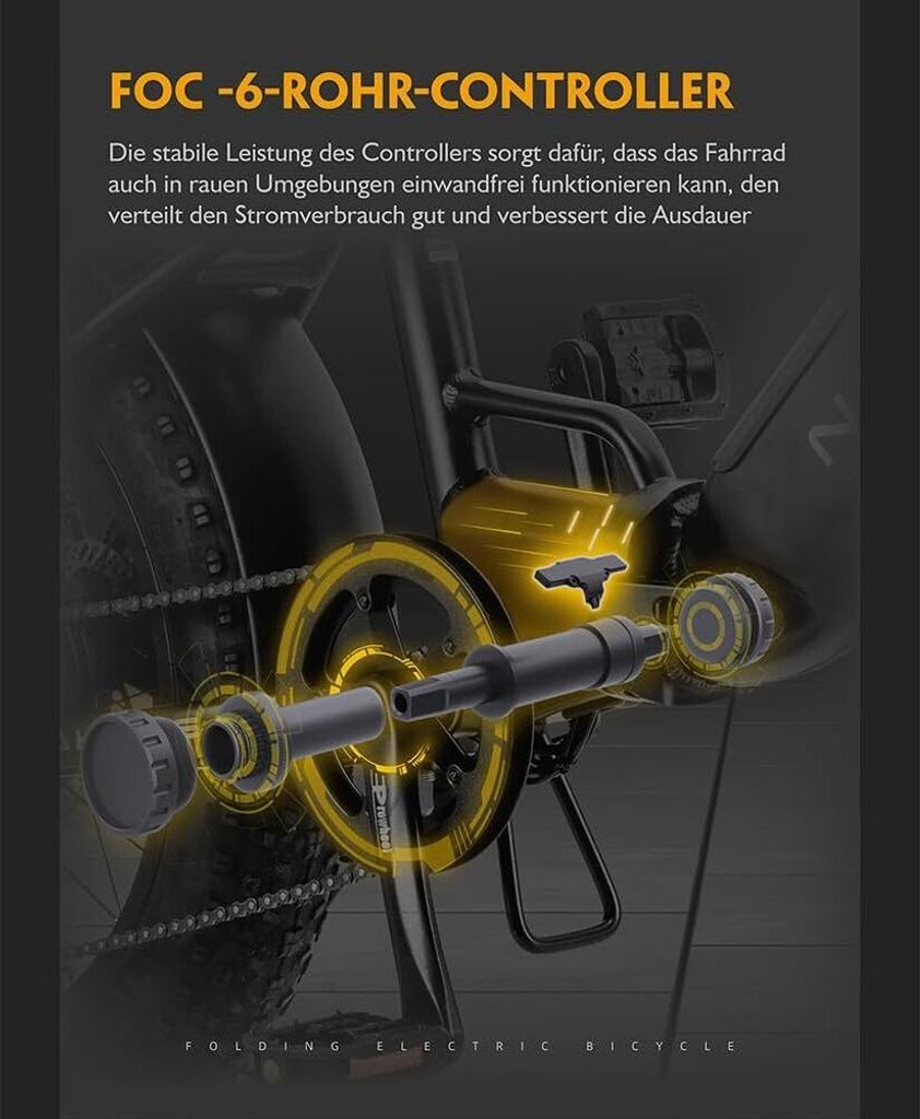 Nakxus 20F213 Damen und Herren E-Bike Klapprad Pedelec mit Produktbild 5