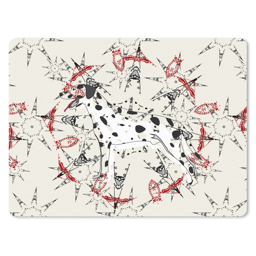 MuchoWow Mauspad Mousepad Abstrakt - Hund - Muster - Dalmatiner 23x19 cm - Mousepads - Maus Mat - Pad - Mausunterlage - Schreibtischunterlage - M...