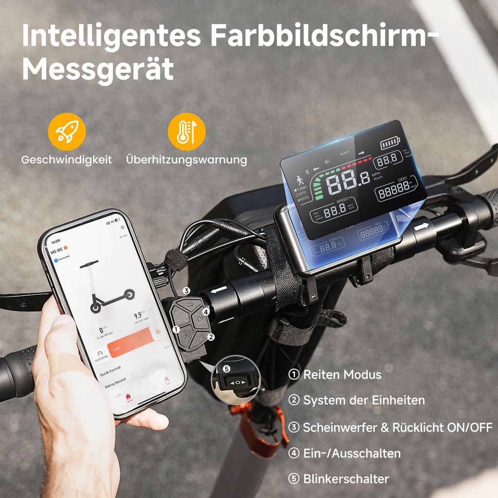 Elektroscooter offroad E-Scooter 10 Zoll, 48V 80km Produktbild 7