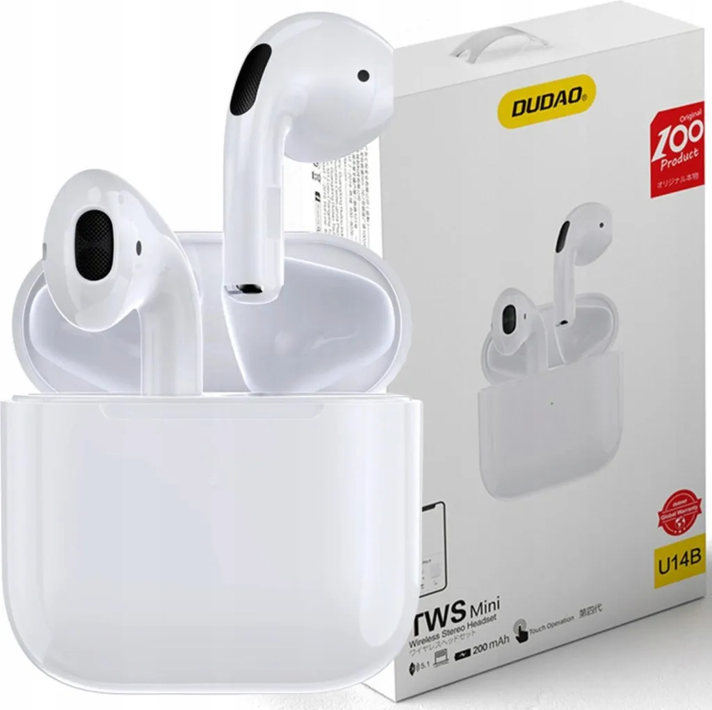Auricolari Dudao U14B TWS - Design Bianco Elegante e Audio Wireless