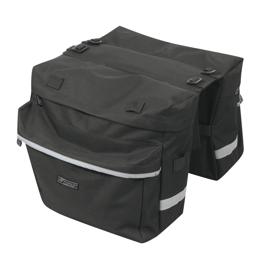 Force / Doppelte Fahrradreisetasche Black 20 L